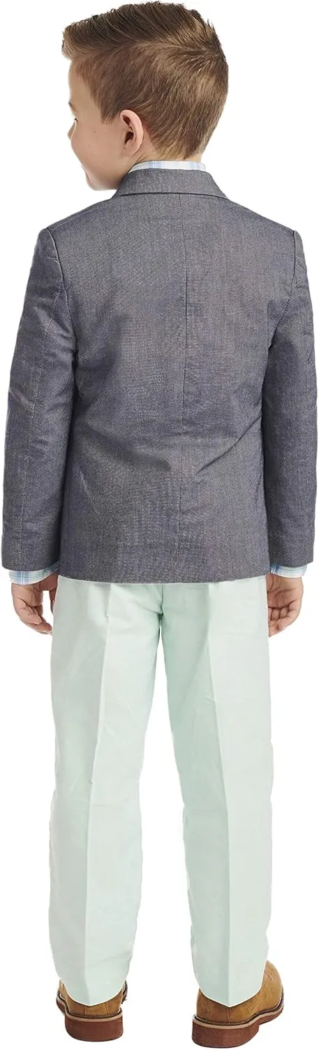 Nautica Boys' 4-Piece Suit Set with Dress Shirt, Tie, Jacket, and Pants