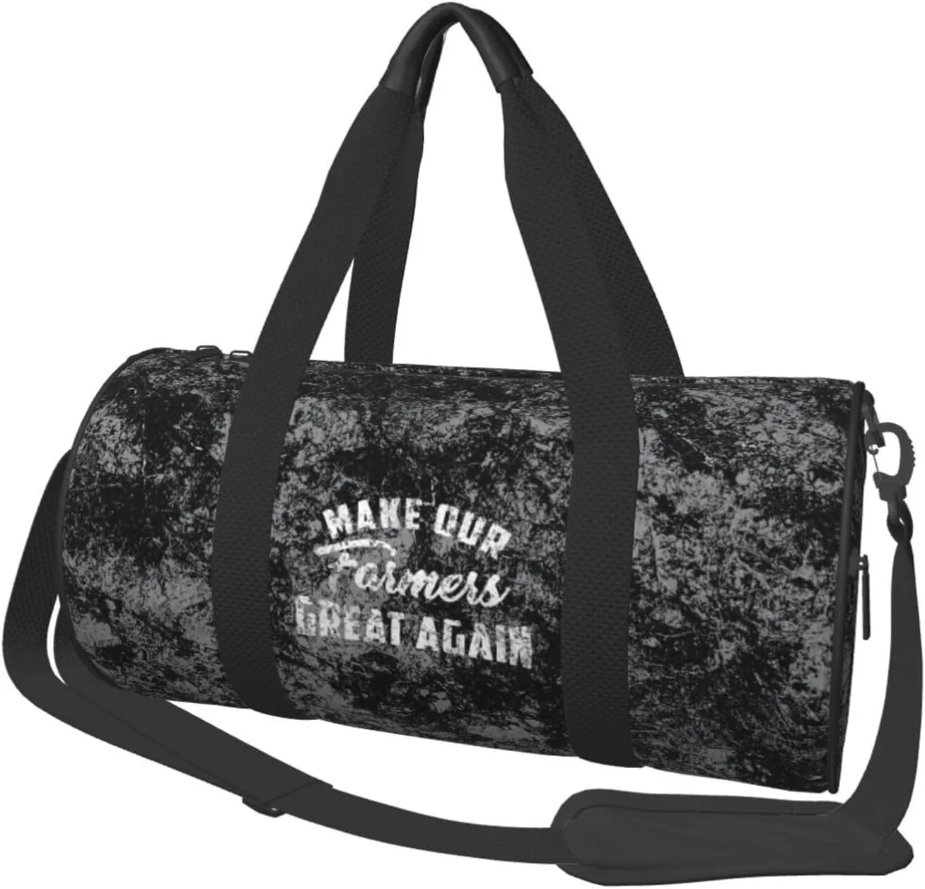 Needs Farmers Flag Make Farmers Great Again Convertible Garment Bag with Shoulder Strap, Carry on Garment Duffel Bag for Men Women - Rolling Foldable for Travel Luggage Bags (Black)