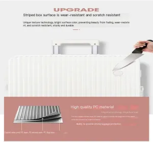 New Suitcase Aluminum Frame Hard Shell Suitcase Suitcase 20 Inch Boarding Case Long and Short Distance Trolley Case Suitcases (Size:20inch)