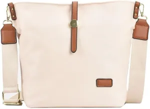 Nylon Shoulder Bag Women Lightweight Oxford Crossbody Bucket Bag Large Capacity Casual Tote for Travel and Daily Use