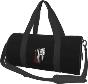 Oilfield Drilling Rig Flag Convertible Garment Bag with Shoulder Strap, Carry on Garment Duffel Bag for Men Women - Rolling Foldable for Travel Luggage Bags (Black)