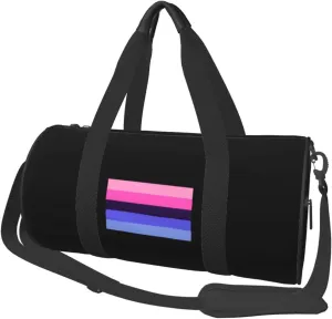 Omnisexual Pride Flag LGBTQ Convertible Garment Bag with Shoulder Strap, Carry on Garment Duffel Bag for Men Women - Rolling Foldable for Travel Luggage Bags (Black)