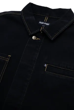 PASS~PORT WORKERS CLUB PAINTERS JACKET - WASHED BLACK