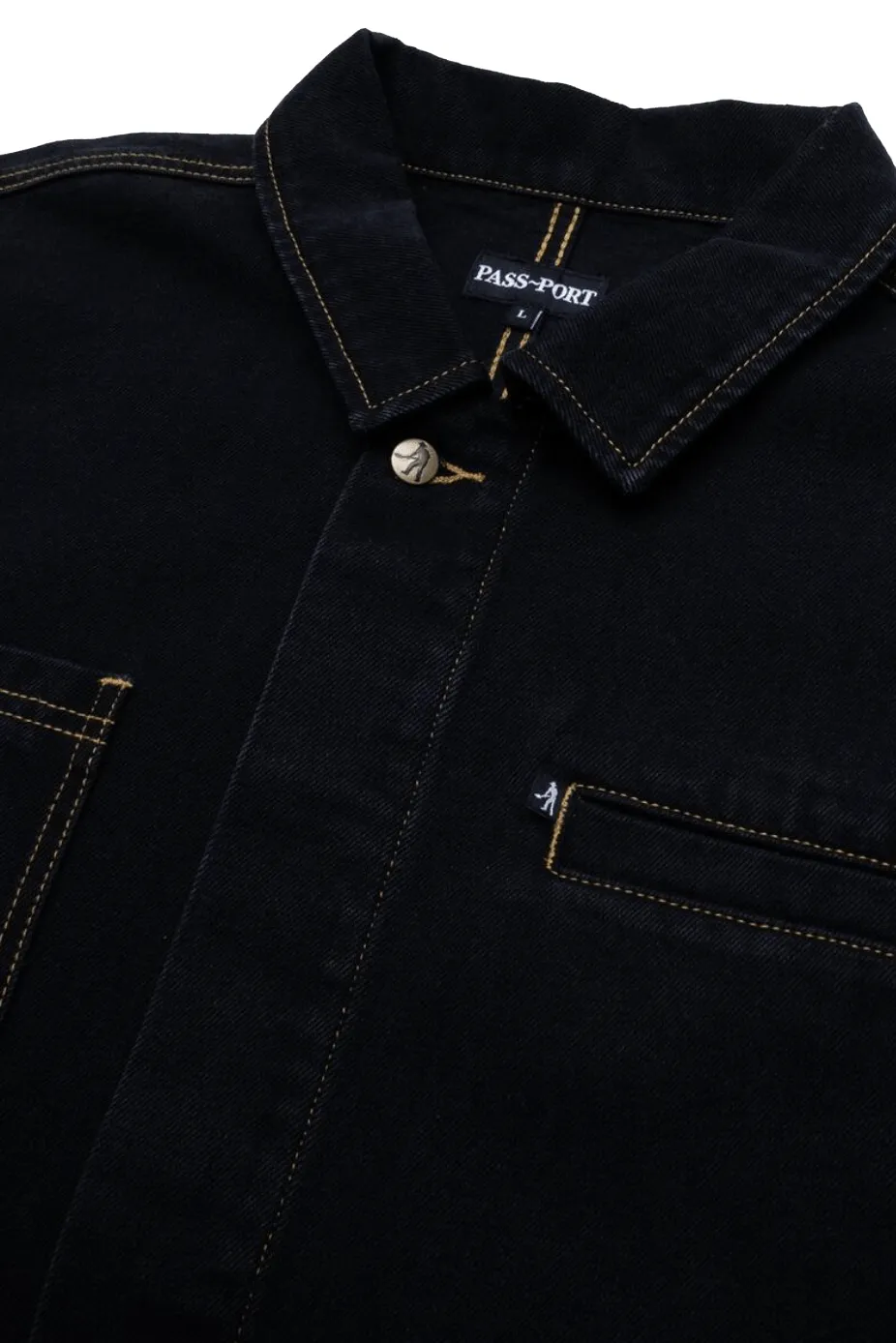PASS~PORT WORKERS CLUB PAINTERS JACKET - WASHED BLACK