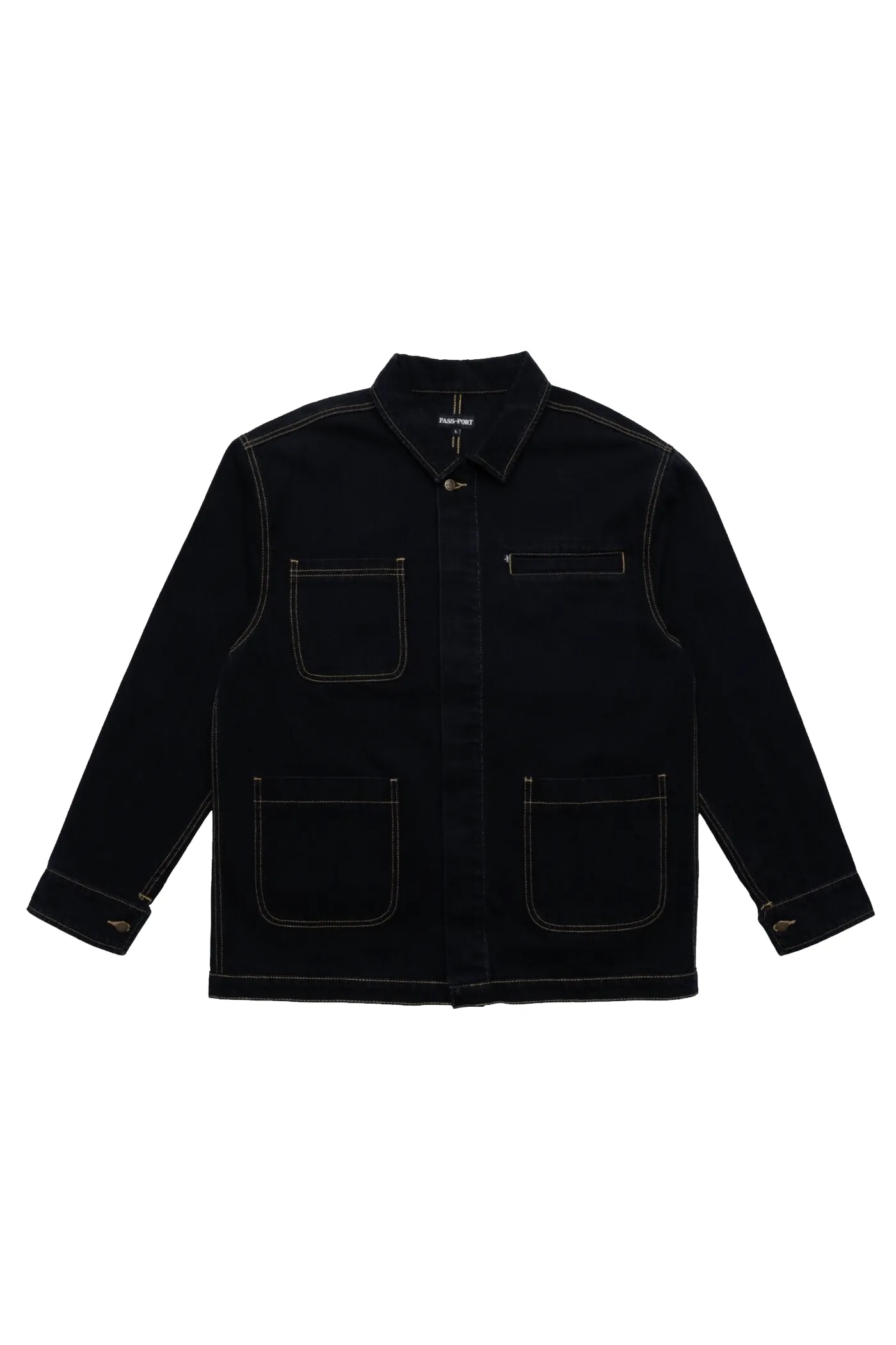 PASS~PORT WORKERS CLUB PAINTERS JACKET - WASHED BLACK