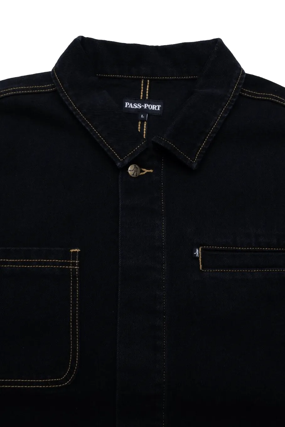PASS~PORT WORKERS CLUB PAINTERS JACKET - WASHED BLACK