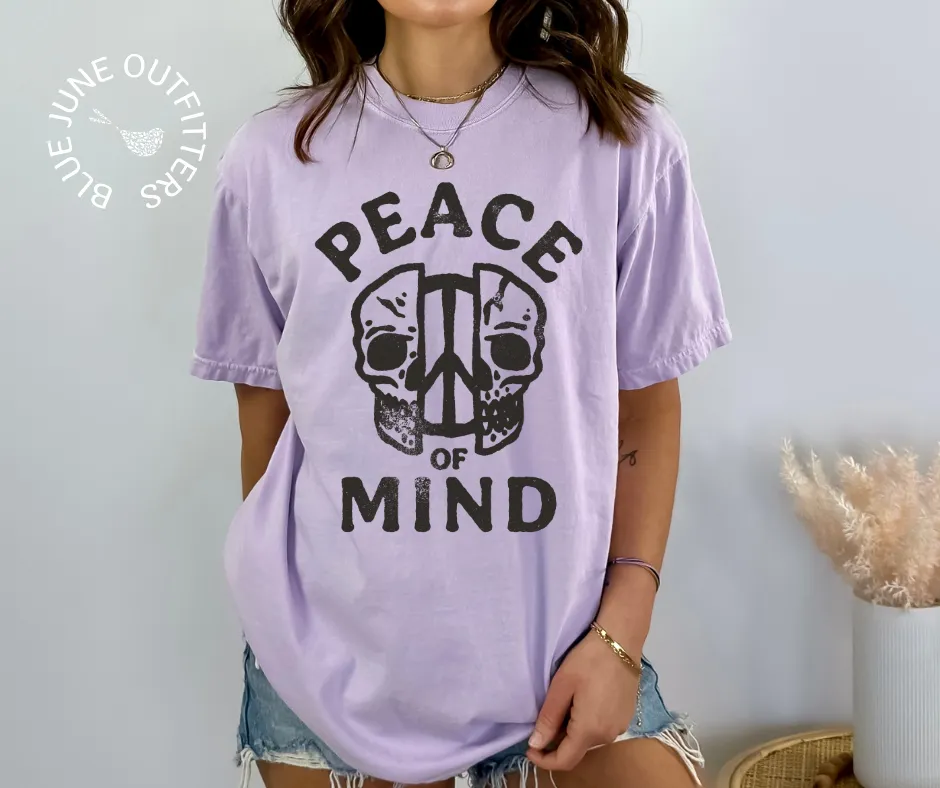 Peace of Mind Comfort Colors Skull Tee