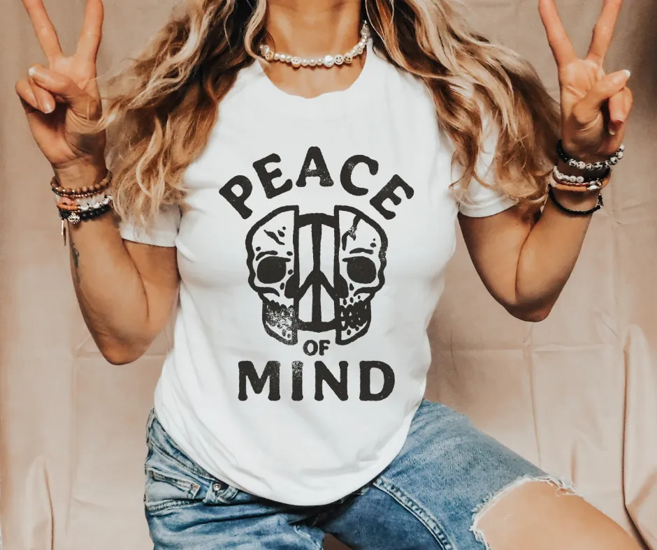 Peace of Mind Comfort Colors Skull Tee
