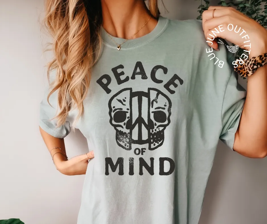 Peace of Mind Comfort Colors Skull Tee