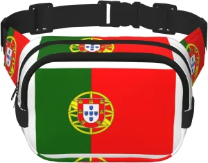 Portuguese flag print Womens Fanny Pack Everyday Hip Pouch Waist Bag for Travel Outdoor Running Hunting for Adult