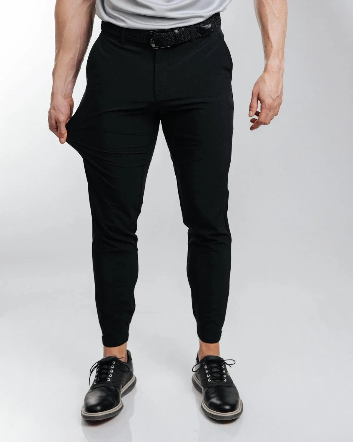 Primo Golf Jogger, Lightweight Four-Way Stretch Golf Pant, 4 Pockets, Inner Gel Waistband, Elastic Zipper Ankles