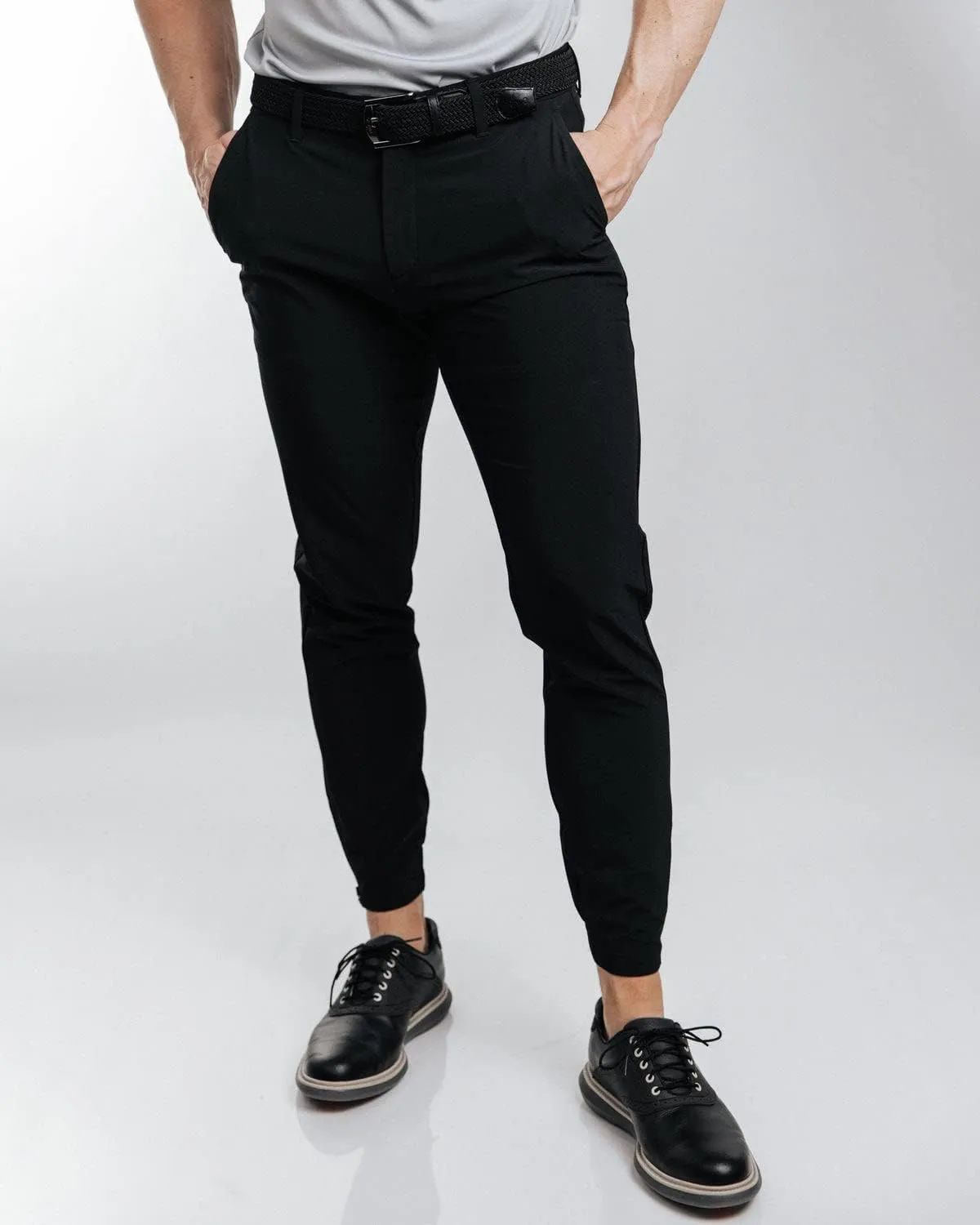 Primo Golf Jogger, Lightweight Four-Way Stretch Golf Pant, 4 Pockets, Inner Gel Waistband, Elastic Zipper Ankles