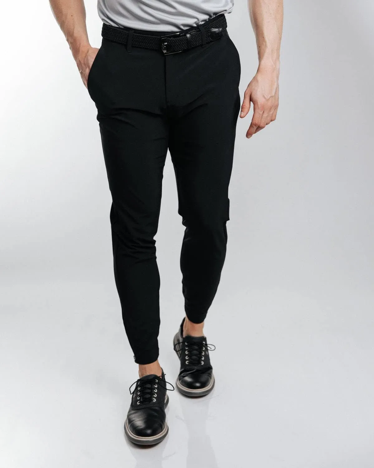 Primo Golf Jogger, Lightweight Four-Way Stretch Golf Pant, 4 Pockets, Inner Gel Waistband, Elastic Zipper Ankles
