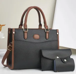 PU Brief Case Set, Ladies Waterproof Business Bag, Office Work Document Handbag, Shoulder Bag