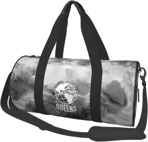 Queens Unisphere New York Convertible Garment Bag with Shoulder Strap, Carry on Garment Duffel Bag for Men Women - Rolling Foldable for Travel Luggage Bags (Black)
