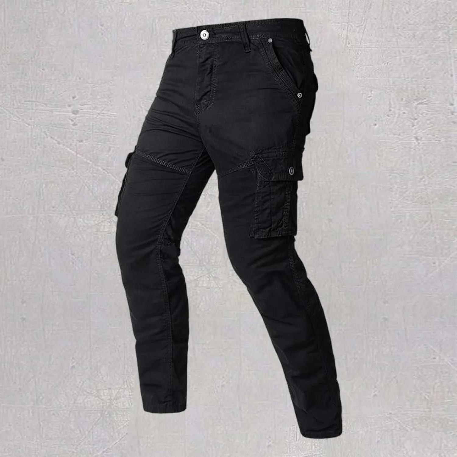 Regular Fit Stretchy Cargo Pants for Men Casual Sports Work Jogger Pants with Multi Pockets Outdoor Hiking Trousers