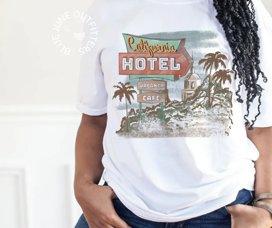 Retro California Hotel Comfort Colors Tee