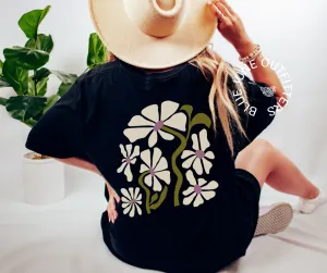 Retro Flowers Aesthetic Tee | Comfort Colors