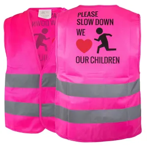 RK Safety Hi Vis Kids Safety Vest - Pink
