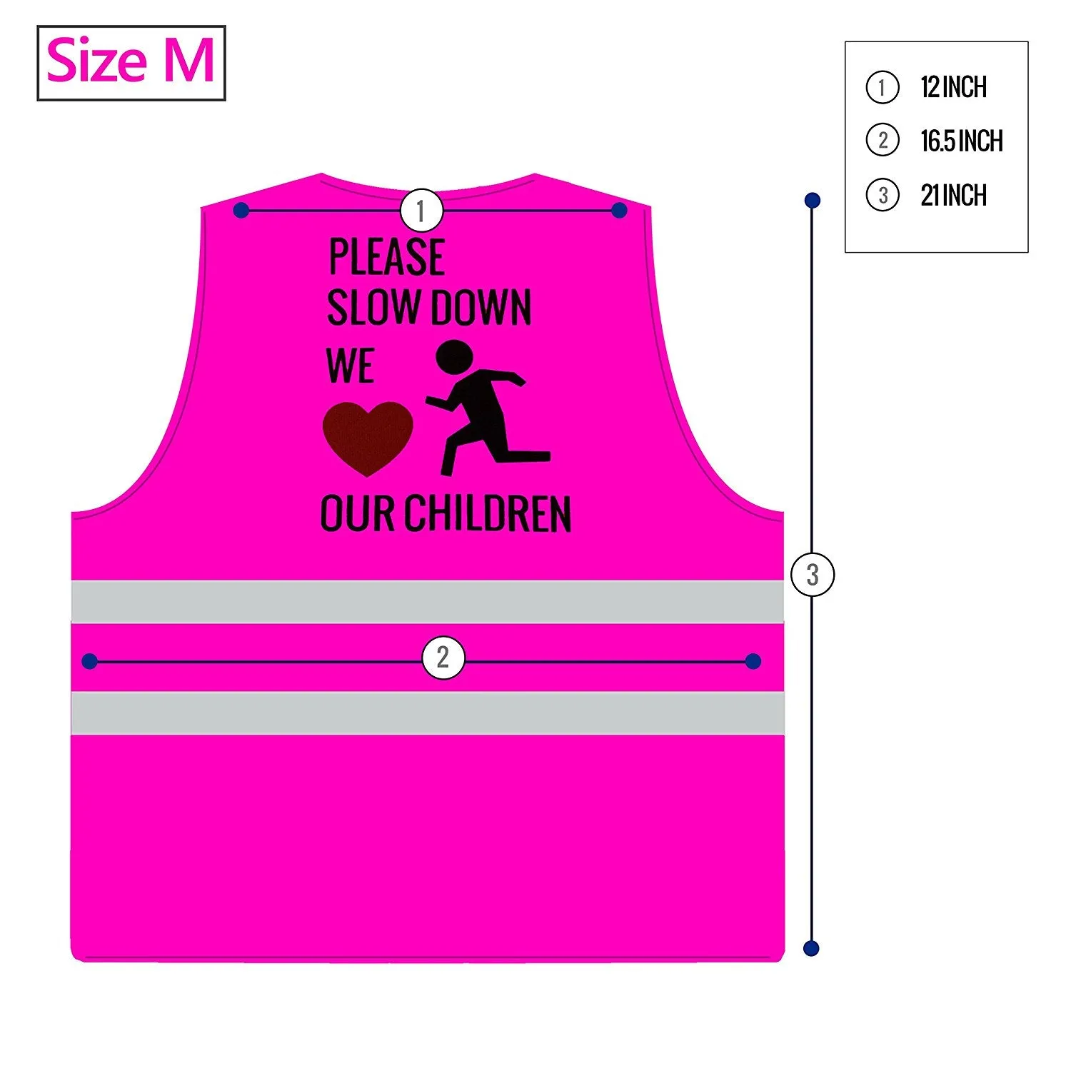 RK Safety Hi Vis Kids Safety Vest - Pink