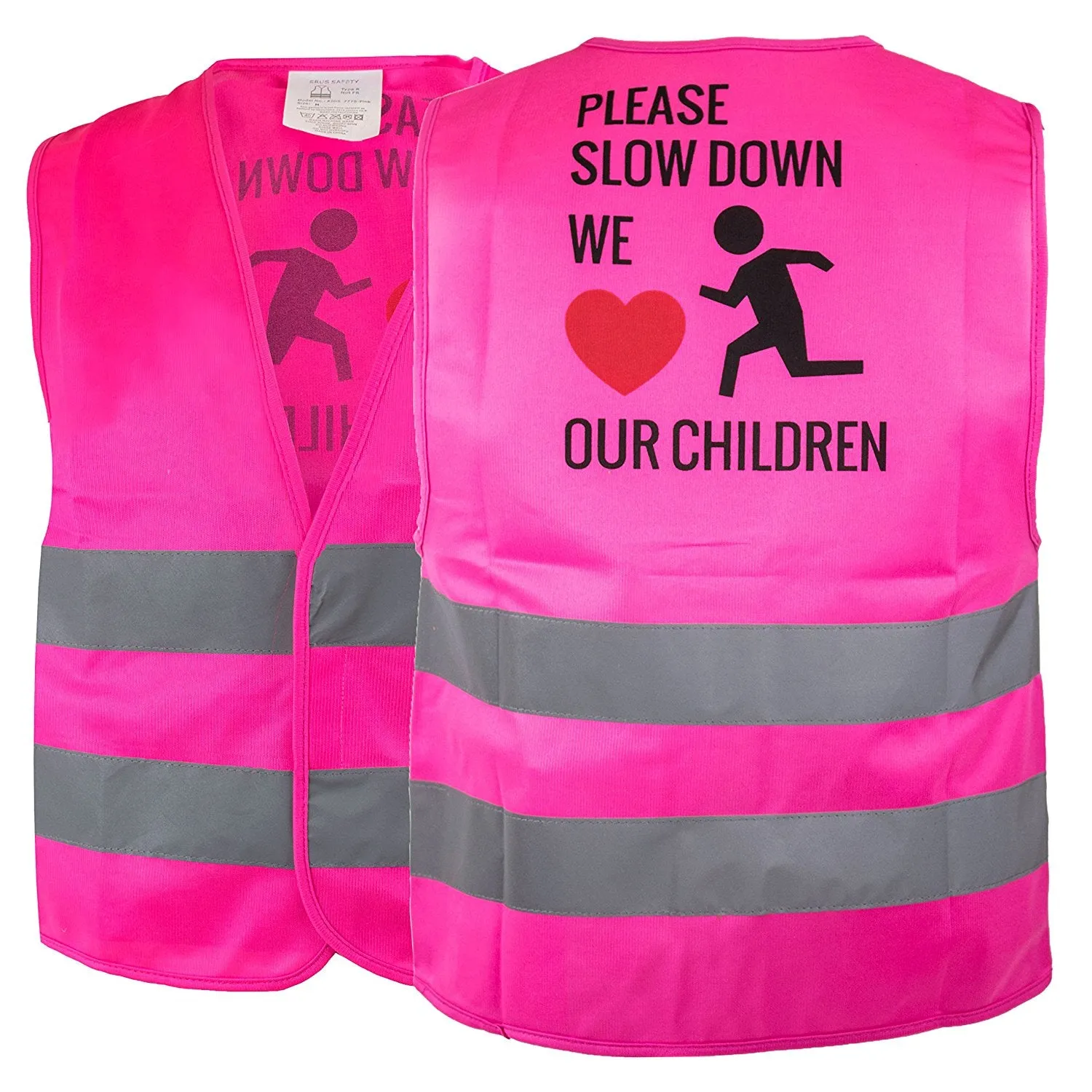 RK Safety Hi Vis Kids Safety Vest - Pink