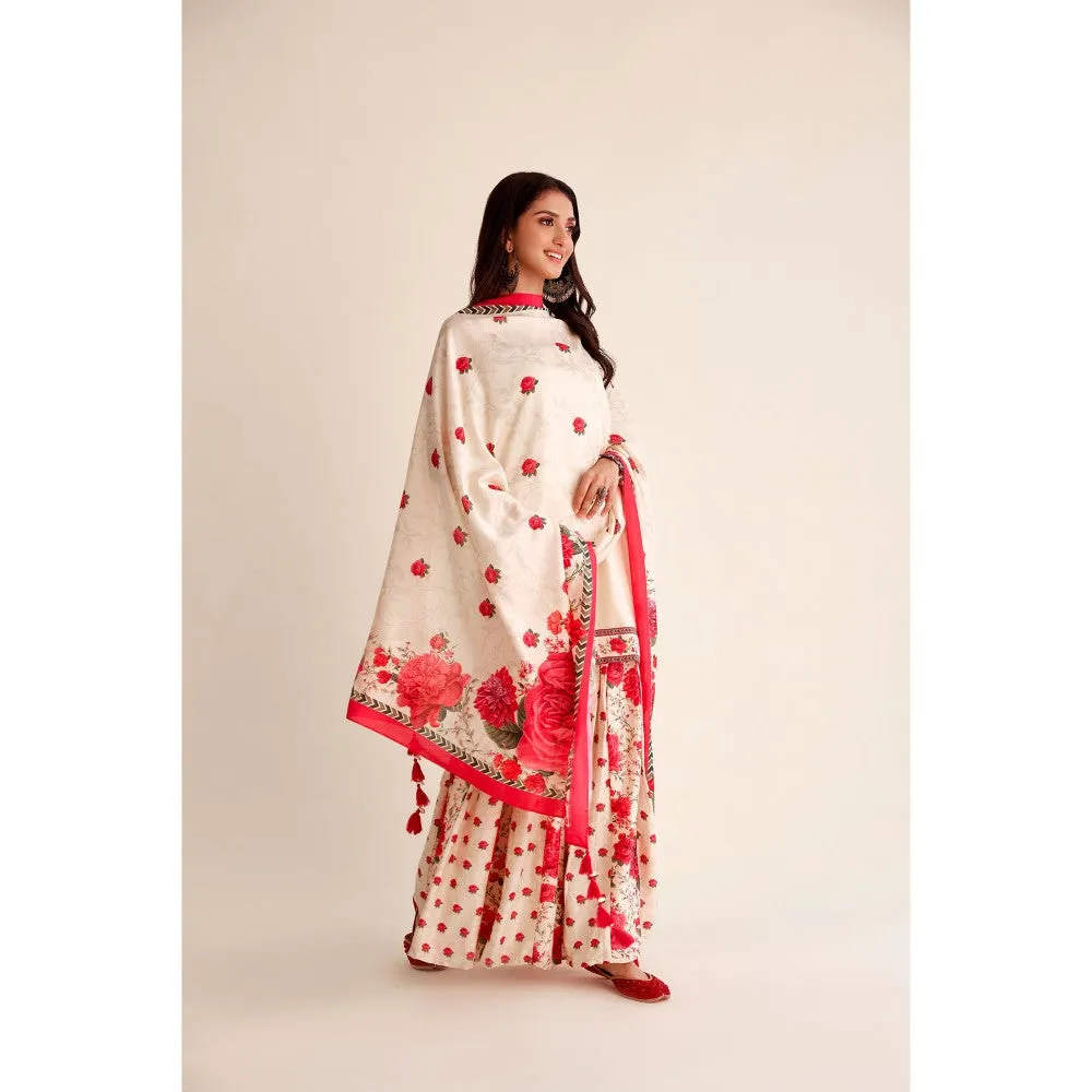 Roze Mahfil Chanderi Garara (Set of 3)