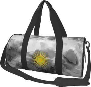 Rwanda Flag Convertible Garment Bag with Shoulder Strap, Carry on Garment Duffel Bag for Men Women - Rolling Foldable for Travel Luggage Bags (Black)