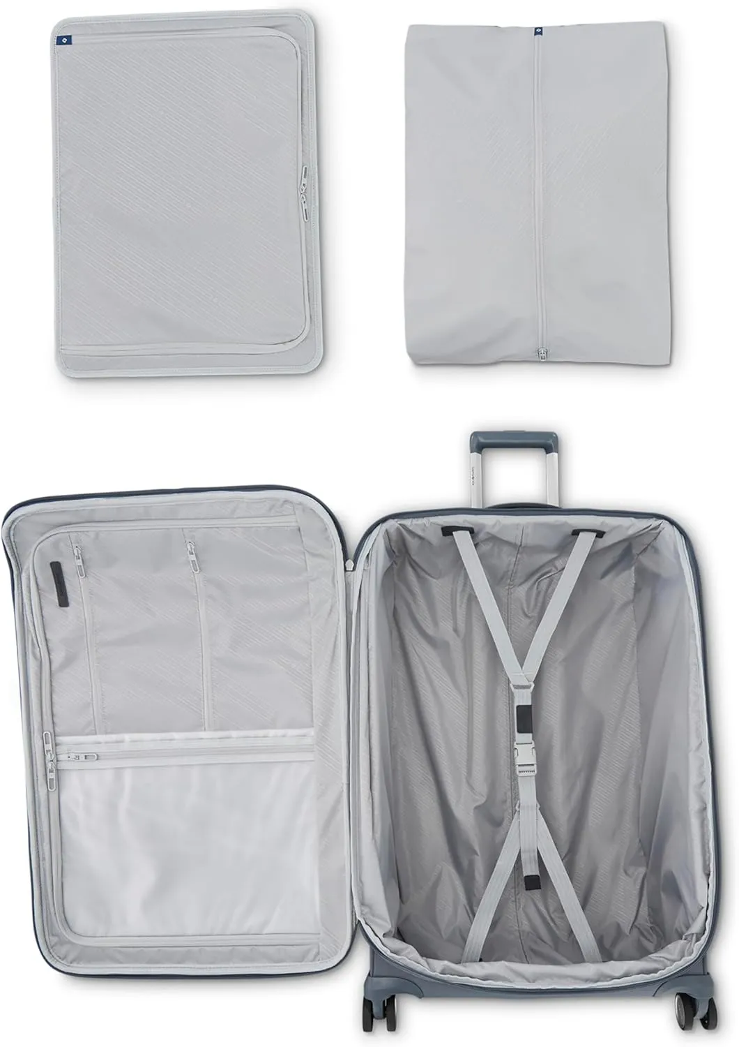 Samsonite Elevation Plus 30-Inch Large Checked Luggage - Expandable Softside Spinner Suitcase - Slate