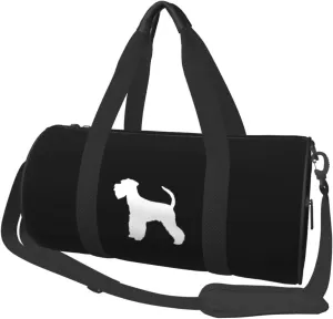 Schnauzer Dog Convertible Garment Bag with Shoulder Strap, Carry on Garment Duffel Bag for Men Women - Rolling Foldable for Travel Luggage Bags (Black)