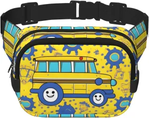 School Bus print print Womens Fanny Pack Everyday Hip Pouch Waist Bag for Travel Outdoor Running Hunting for Adult
