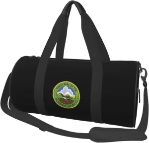 Seal of The Muscogee Creek Nation Convertible Garment Bag with Shoulder Strap, Carry on Garment Duffel Bag for Men Women - Rolling Foldable for Travel Luggage Bags (Black)