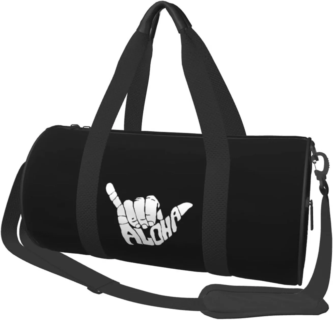 Shaka Aloha Hawaii Convertible Garment Bag with Shoulder Strap, Carry on Garment Duffel Bag for Men Women - Rolling Foldable for Travel Luggage Bags (Black)