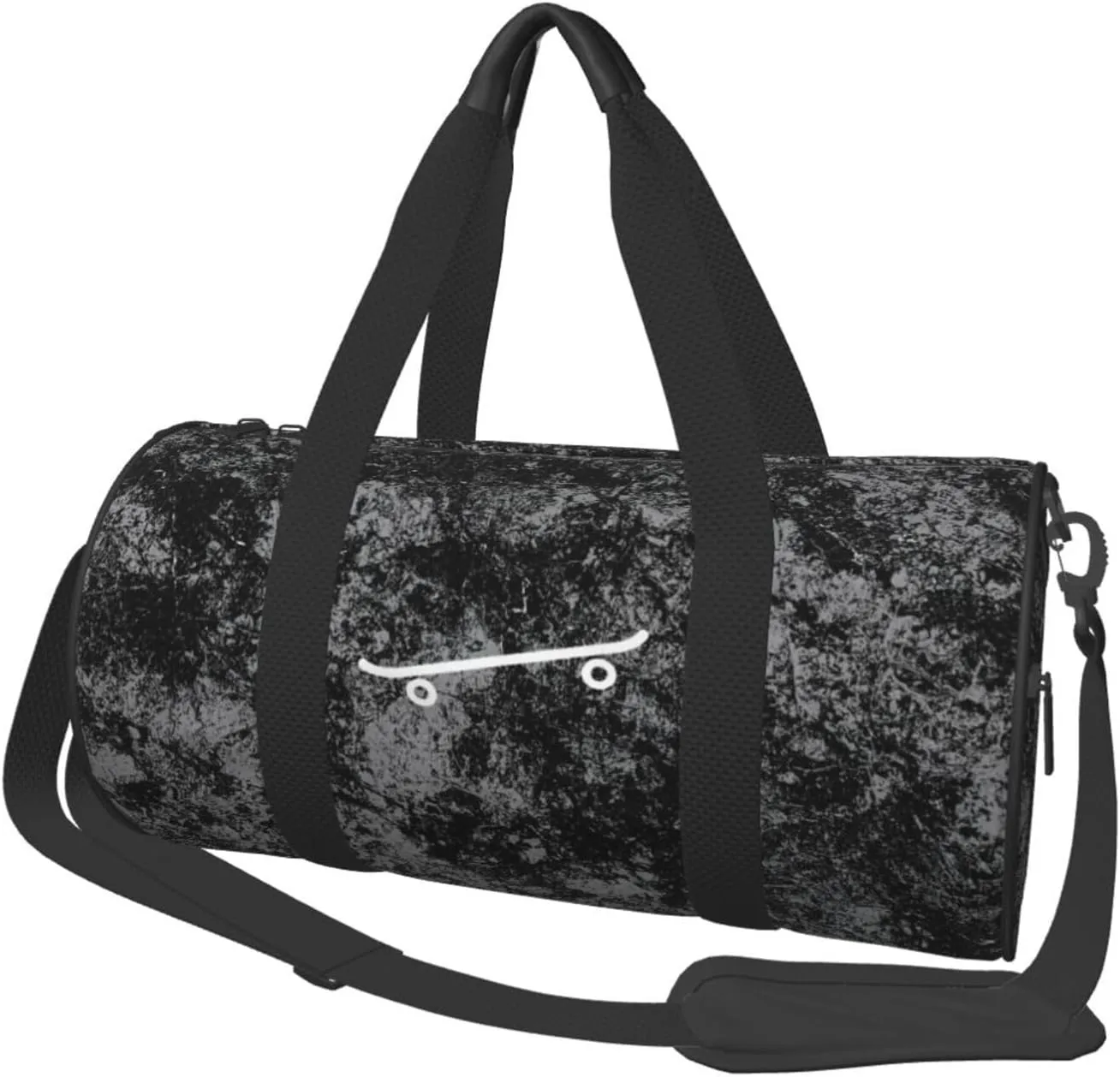Skateboard Convertible Garment Bag with Shoulder Strap, Carry on Garment Duffel Bag for Men Women - Rolling Foldable for Travel Luggage Bags (Black)