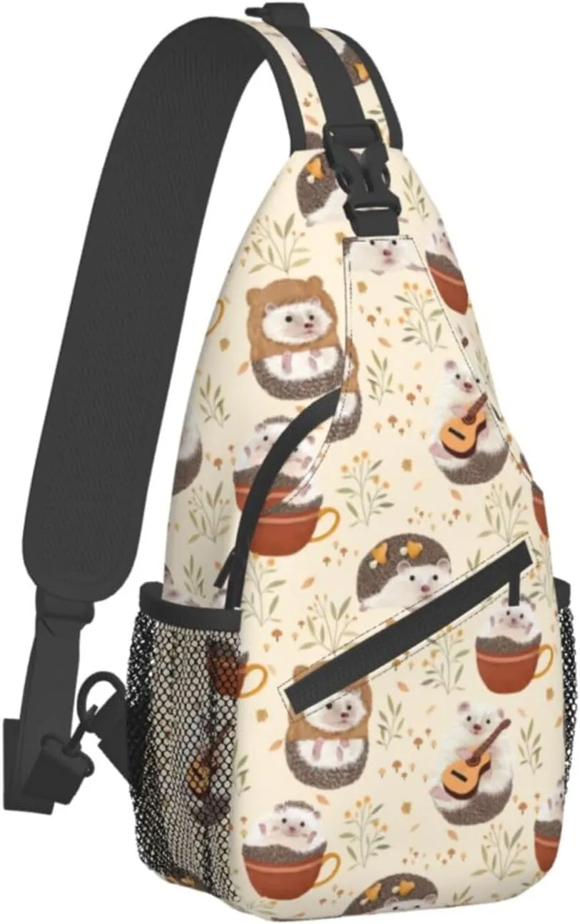 Sling Daypacks,adjustable Rope Crossbody One Shoulder Bag Travel Hiking Cycling for Men Women Gift