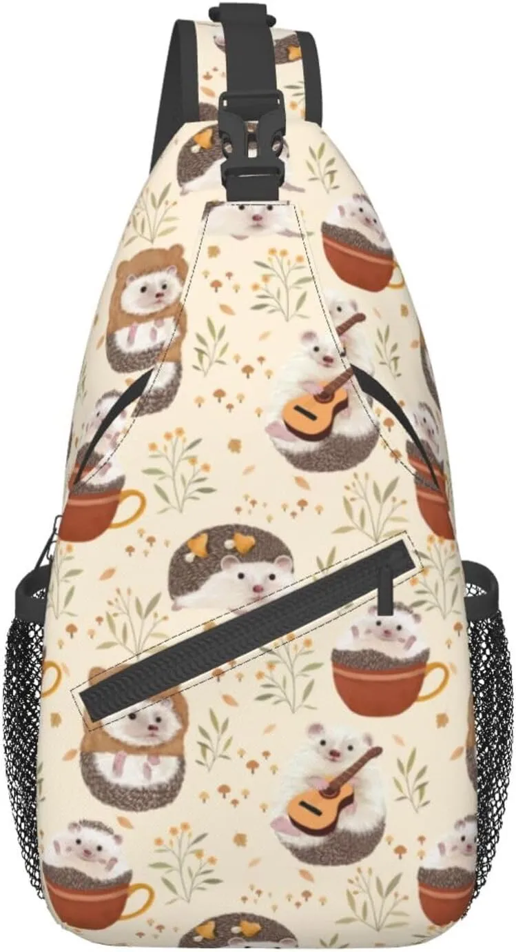 Sling Daypacks,adjustable Rope Crossbody One Shoulder Bag Travel Hiking Cycling for Men Women Gift