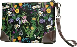 Small Clutch Purses for Women - Chamomile Leather Wristlet Wallets for Women with Wrist Strap