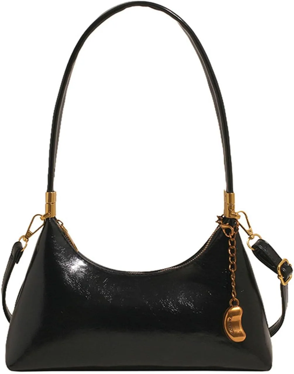 Small Hobo Shoulder Bag for Women 2025 - PU Leather Crossbody Purse with Detachable Strap | Trendy Vintage Crescent Bag