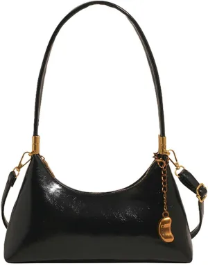 Small Hobo Shoulder Bag for Women 2025 - PU Leather Crossbody Purse with Detachable Strap | Trendy Vintage Crescent Bag