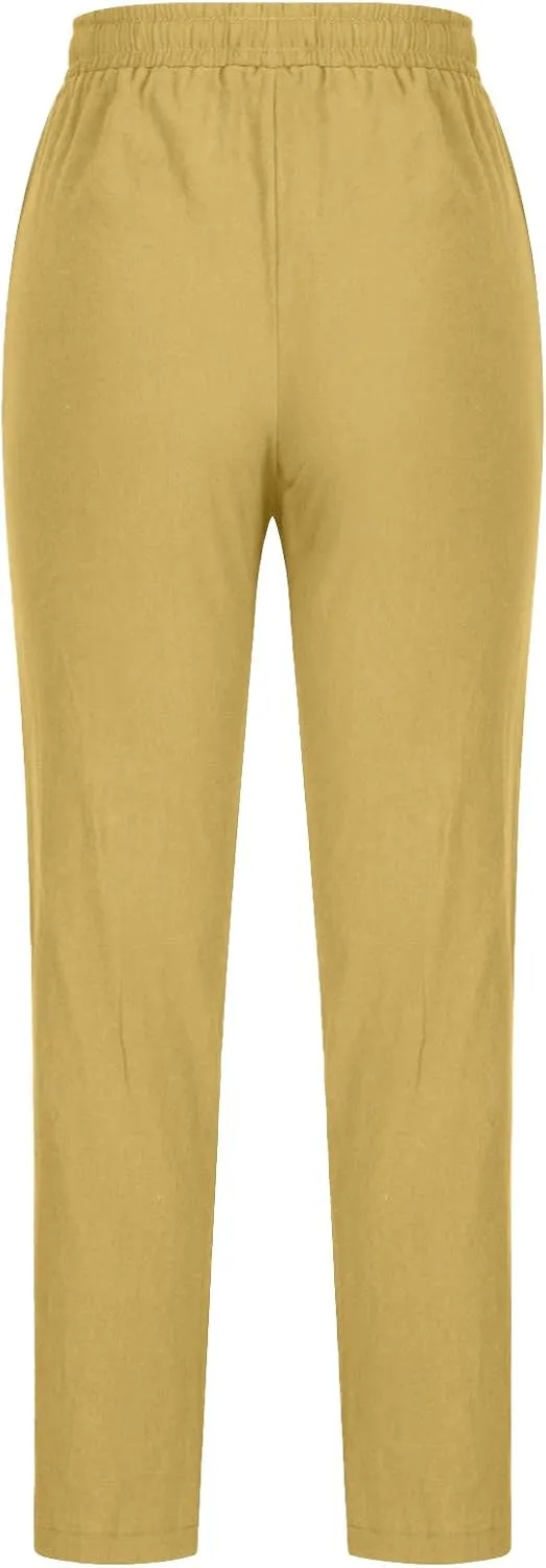 SMIDOW Sweatpants Women 2023 Casual Loose Drawstring Elastic High Waist Comfy Trousers Straight Leg Long Lounge Pant