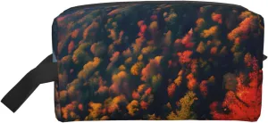 Smokey Mountain Cliff Print Travel Toiletry Zipper Storage Pouch For Women Men Portable Makeup Bag Purse