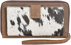 STS Ranchwear Womens Bentley Distressed Brown Cowhide Zip Around Wallet