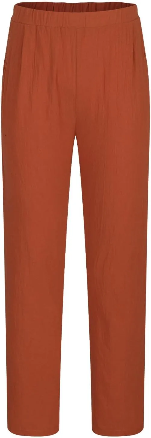 Sweatpants for Men 2024 Summer Trendy Cotton Linen Trousers Elastic Waist Sports Pants Straight Leg Pants with Pokets
