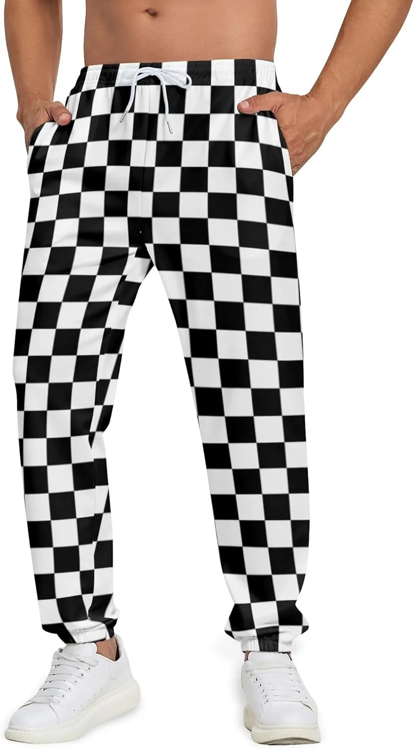 Sweatpants for Men 3D Printed Pants Joggers Pant Drawstring Sports Pants with 2 Side Pockets