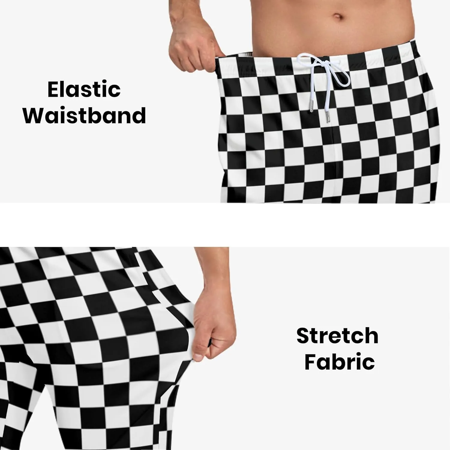 Sweatpants for Men 3D Printed Pants Joggers Pant Drawstring Sports Pants with 2 Side Pockets