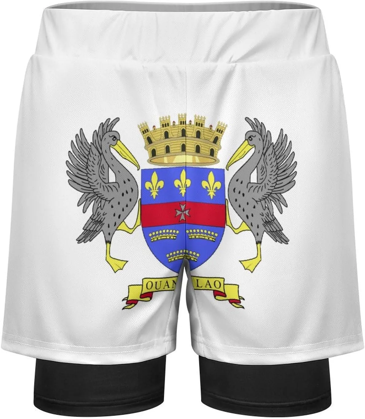 TAIZIYEAH Beach Shorts Saint Barthelemy Flag Men's Casual Swimming Trunks with Pockets Quick-Drying Sports Beach Pants XL