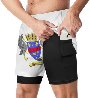 TAIZIYEAH Beach Shorts Saint Barthelemy Flag Men's Casual Swimming Trunks with Pockets Quick-Drying Sports Beach Pants XL