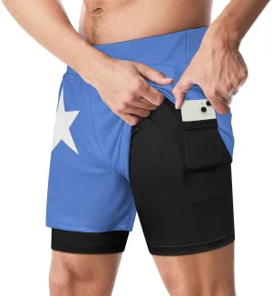 TAIZIYEAH Beach Shorts Somalia Flag Men's Casual Swimming Trunks with Pockets Quick-Drying Sports Beach Pants XL