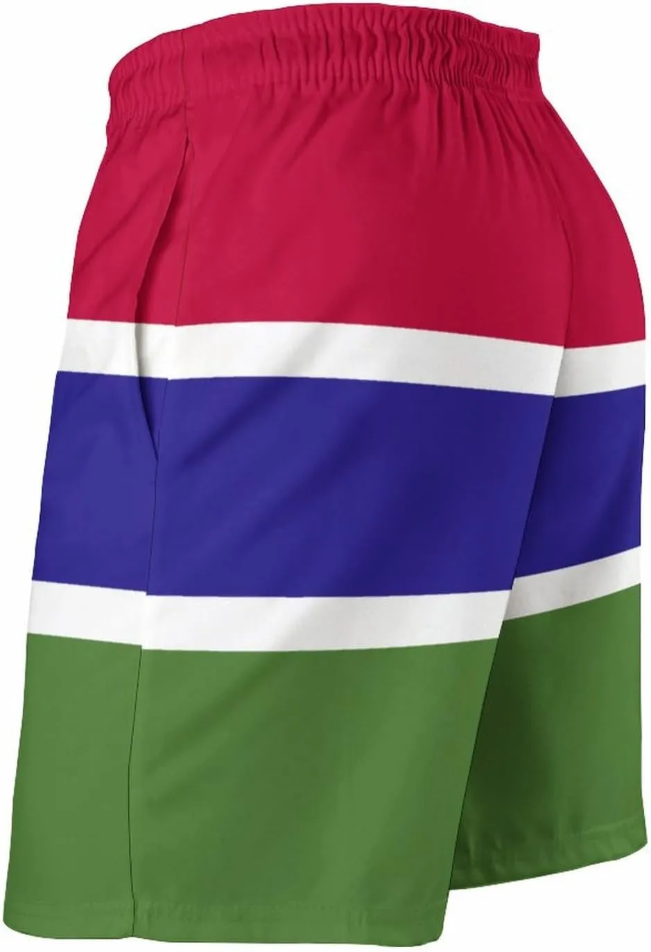 TAIZIYEAH Gambia Flag Men's Swim Trunks Quick Dry Hawaii Beach Shorts Summer Boardshorts Mesh Lining with Pockets L