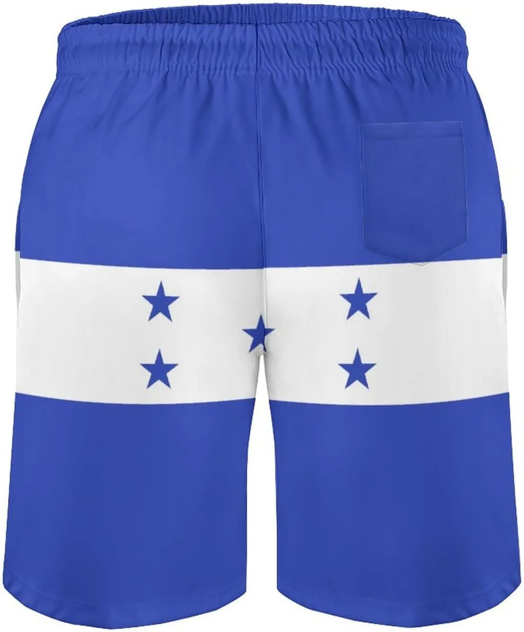 TAIZIYEAH Honduras Flag Men's Swim Trunks Quick Dry Hawaii Beach Shorts Summer Boardshorts Mesh Lining with Pockets