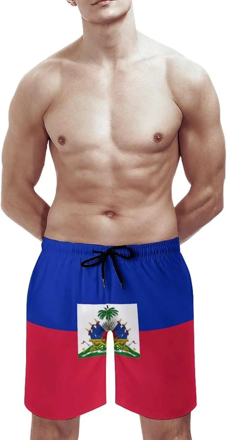 TAIZIYEAH Honduras Flag Men's Swim Trunks Quick Dry Hawaii Beach Shorts Summer Boardshorts Mesh Lining with Pockets